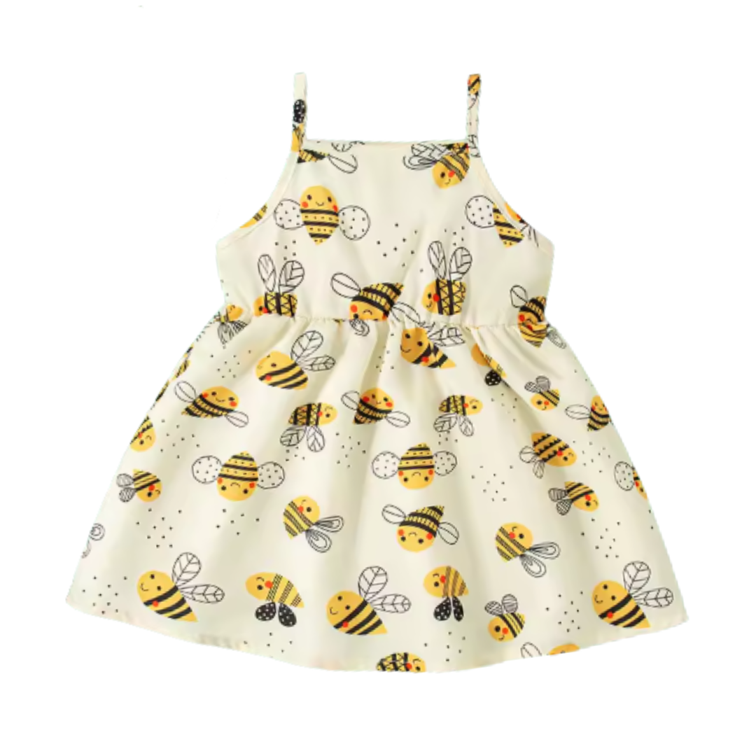 Conjunto Abelhinha – Vestido e Chapéu de Verão