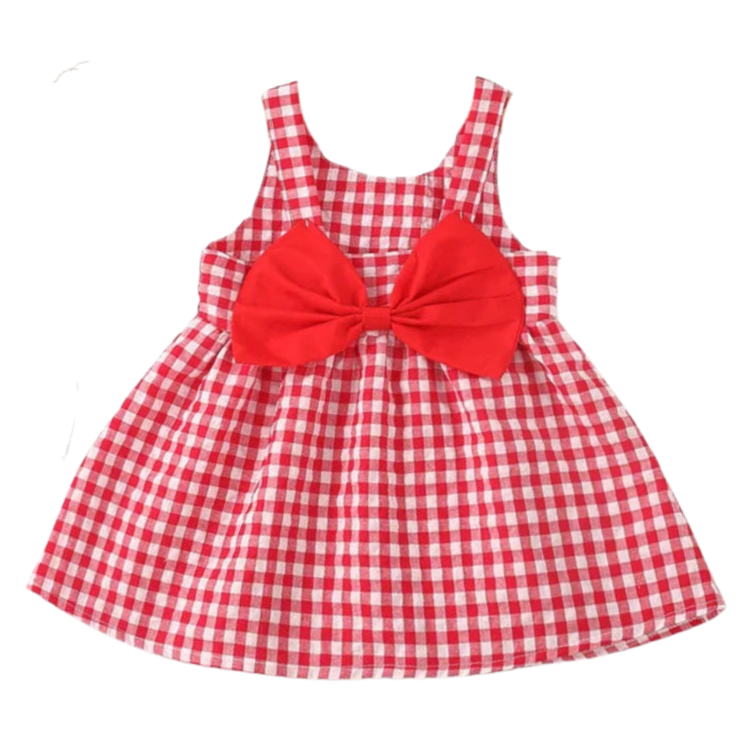 Conjunto Xadrez – Vestido e Chapéu