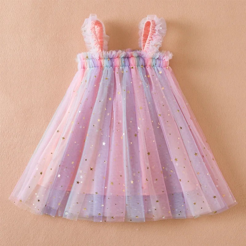 Vestido Princesa Sweet Pink com Paetês