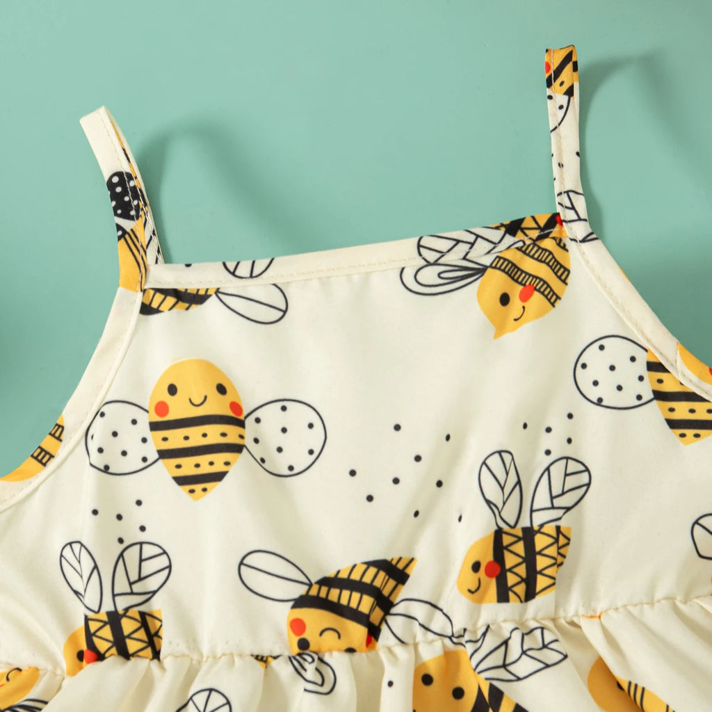Conjunto Abelhinha – Vestido e Chapéu de Verão