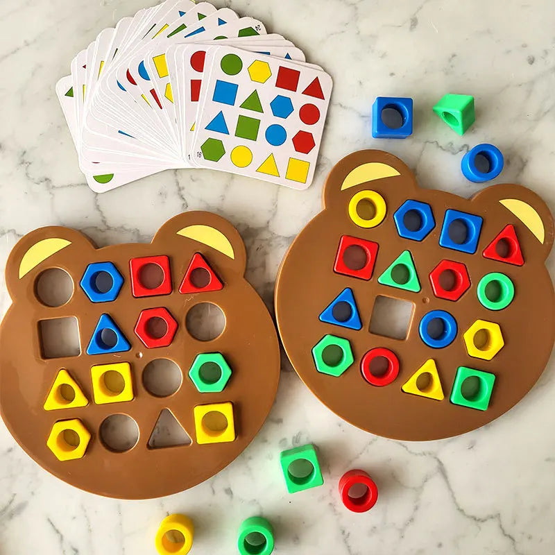 Quebra-Cabeça Montessori 3D de Formas Geométricas