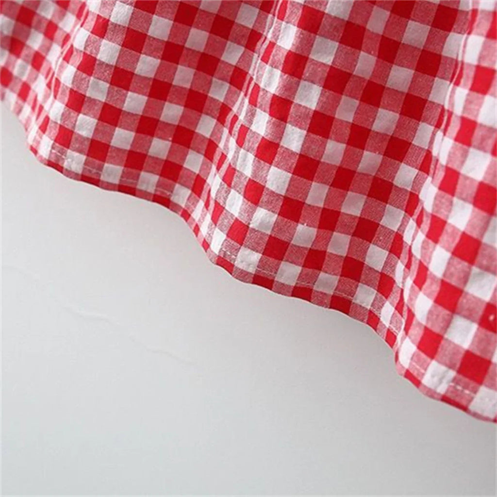 Conjunto Xadrez – Vestido e Chapéu