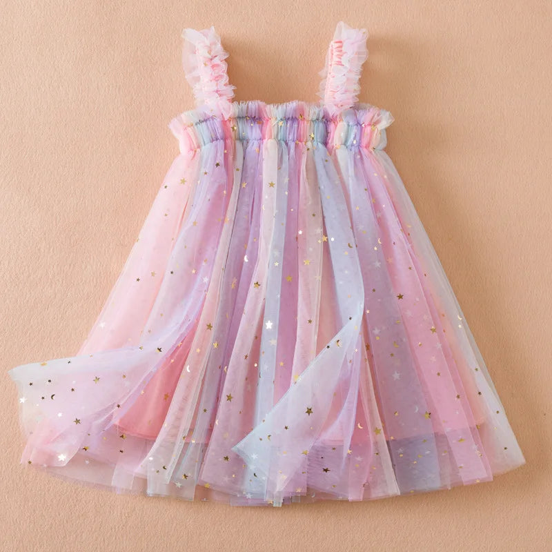 Vestido Princesa Sweet Pink com Paetês