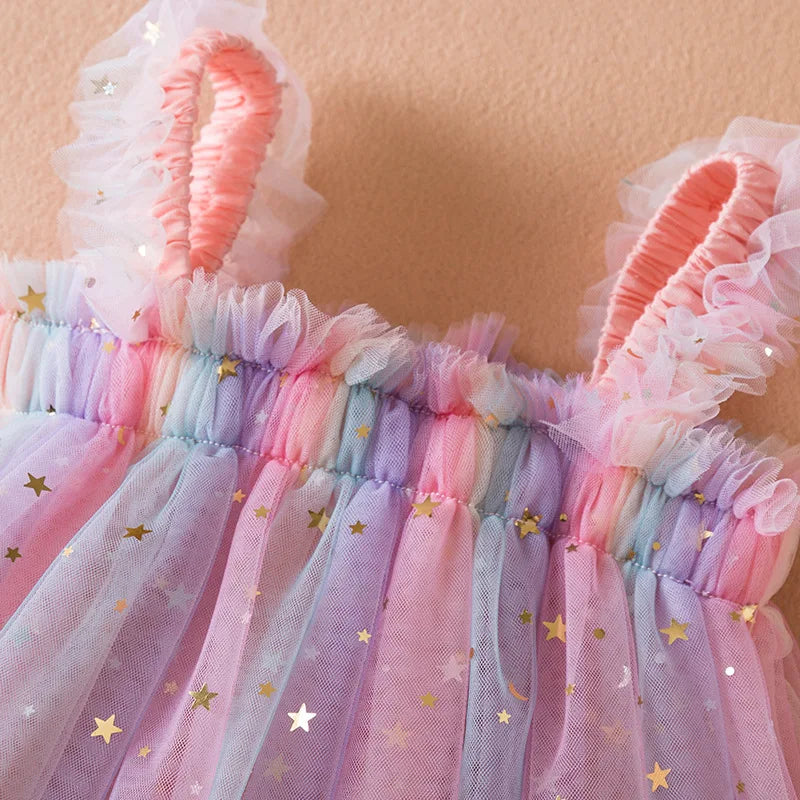 Vestido Princesa Sweet Pink com Paetês
