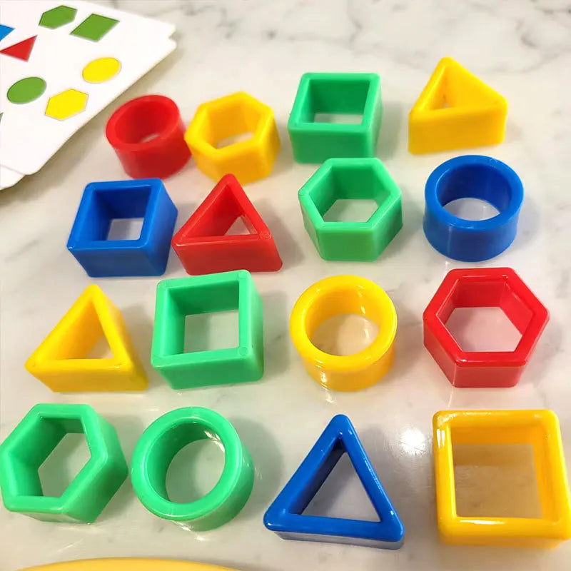 Quebra-Cabeça Montessori 3D de Formas Geométricas