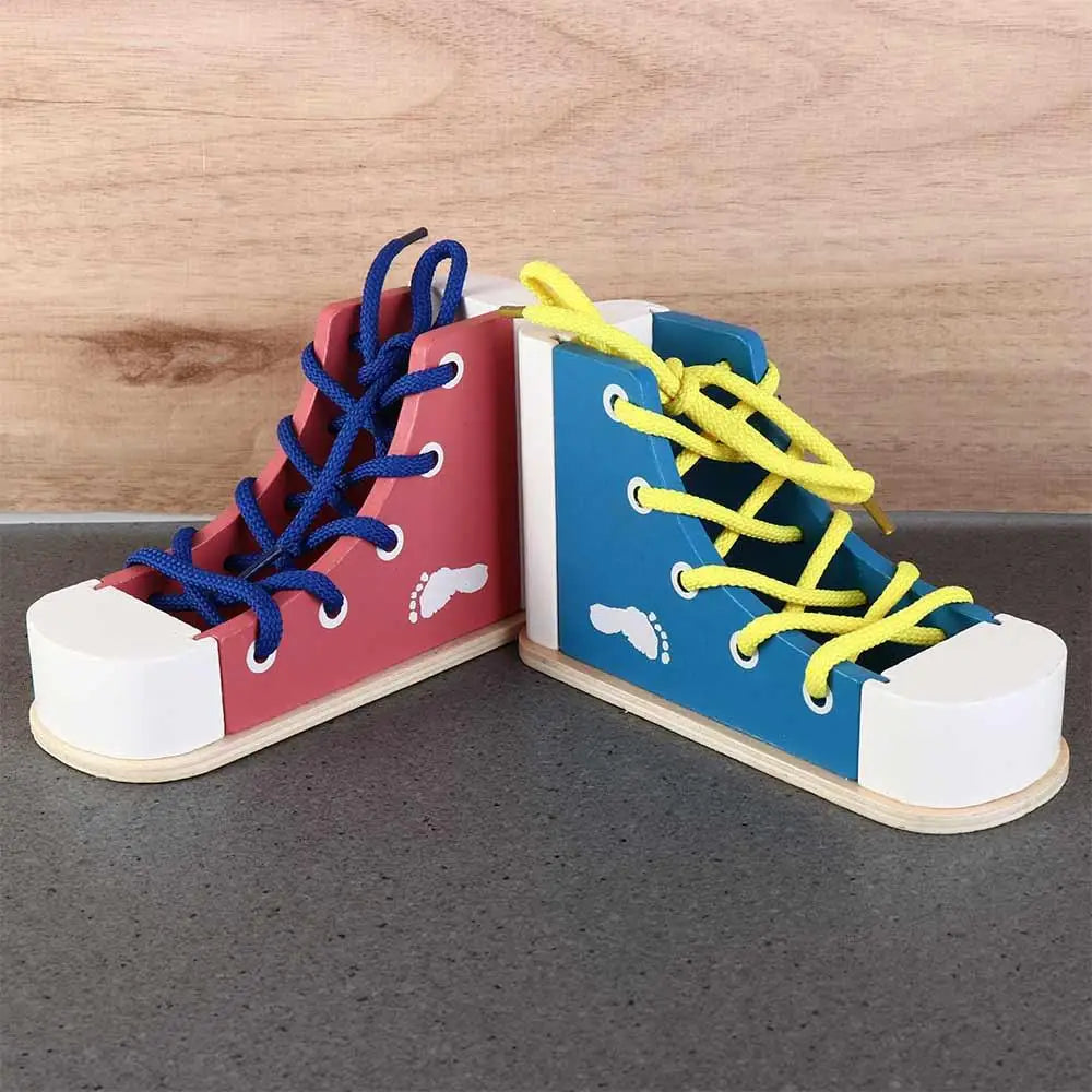 Brinquedo Montessori de Amarrar Tênis