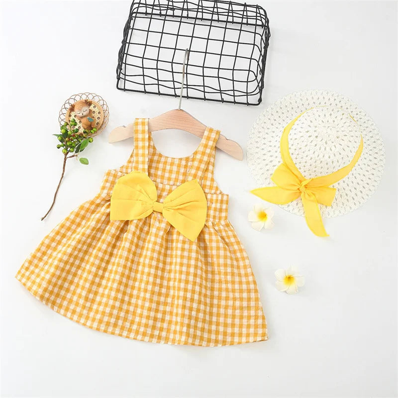 Conjunto Xadrez – Vestido e Chapéu