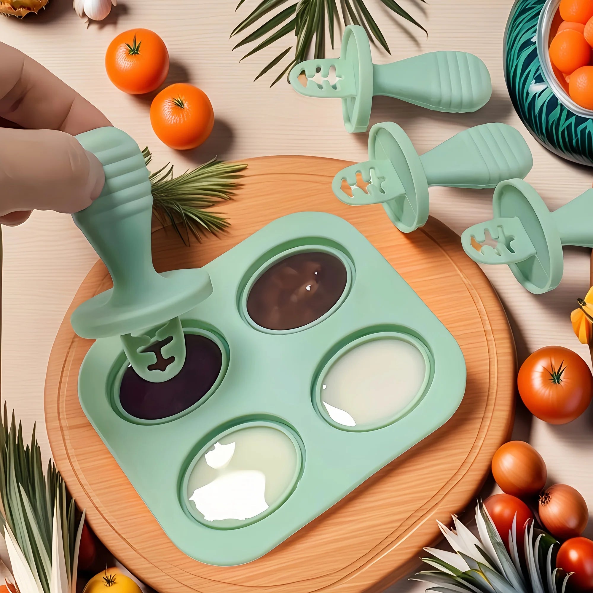 Molde de Picolé de Silicone BPA-Free