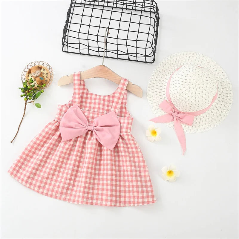 Conjunto Xadrez – Vestido e Chapéu