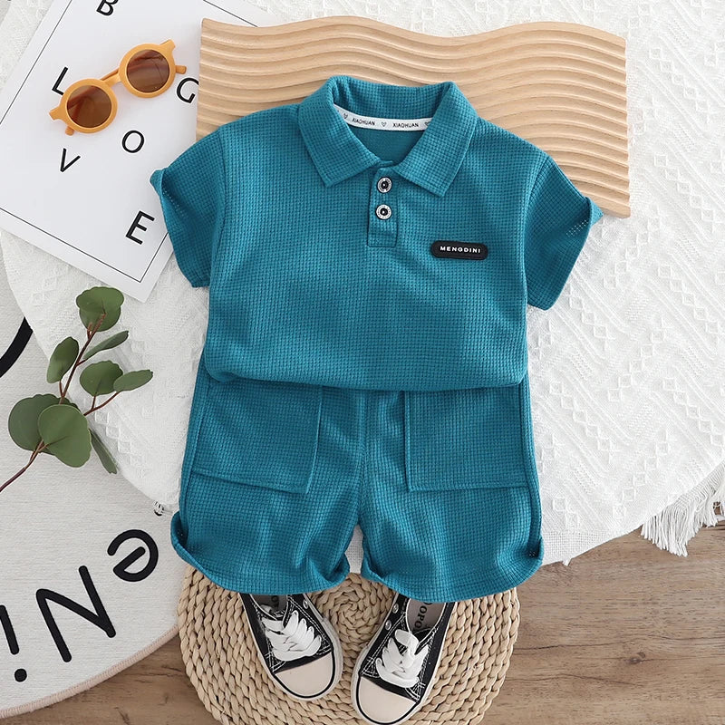 Conjunto MiniCool - Camisa Polo + Shorts