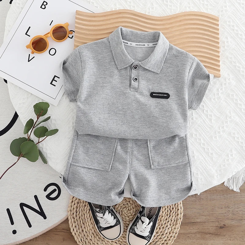 Conjunto MiniCool - Camisa Polo + Shorts