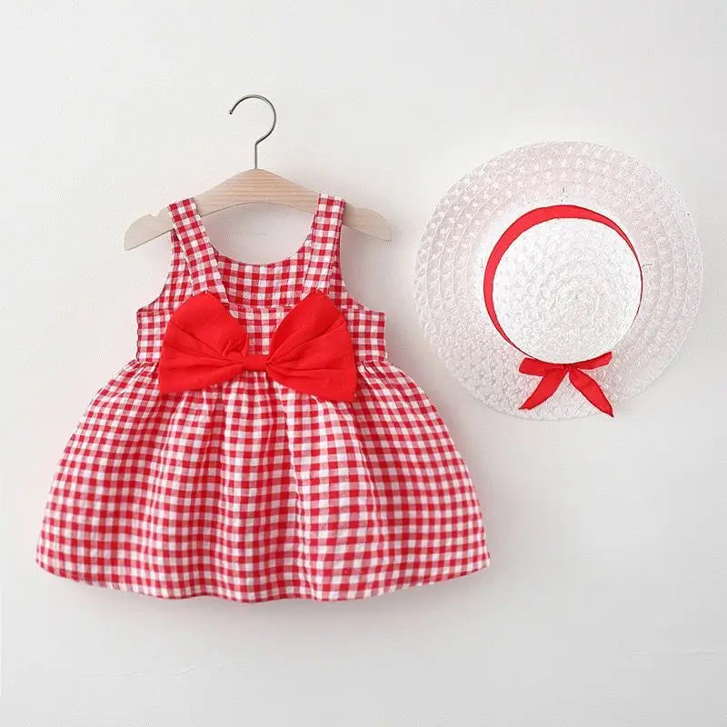 Conjunto Xadrez – Vestido e Chapéu