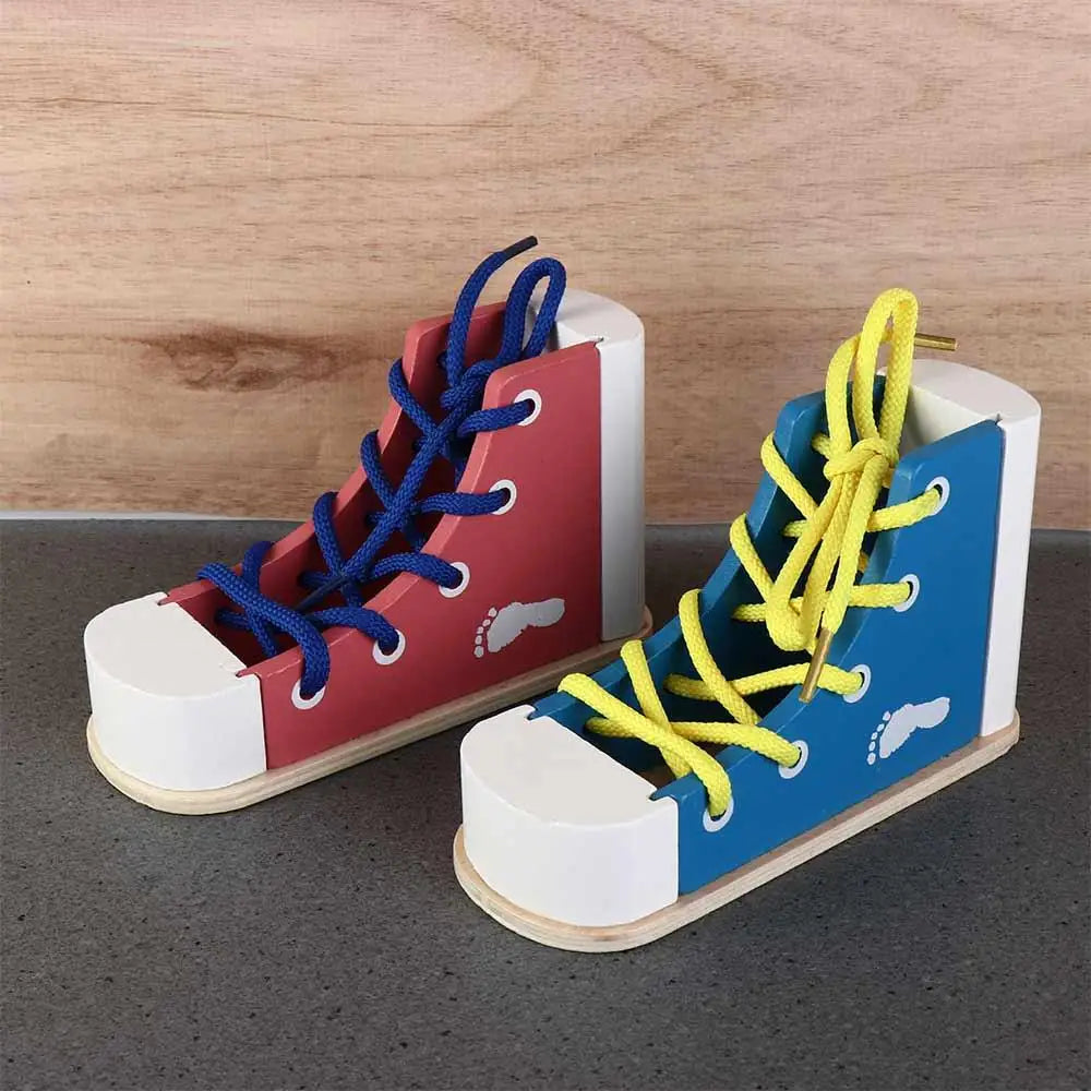 Brinquedo Montessori de Amarrar Tênis